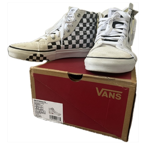 Size 8: VANS Sk8-Hi Reissue Checkerboard - Picture 7 of 8